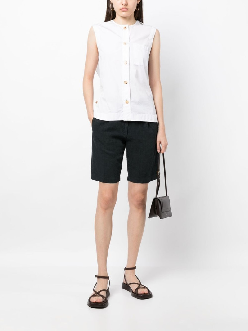 Aspesi tied-waist linen bermuda shorts outlook