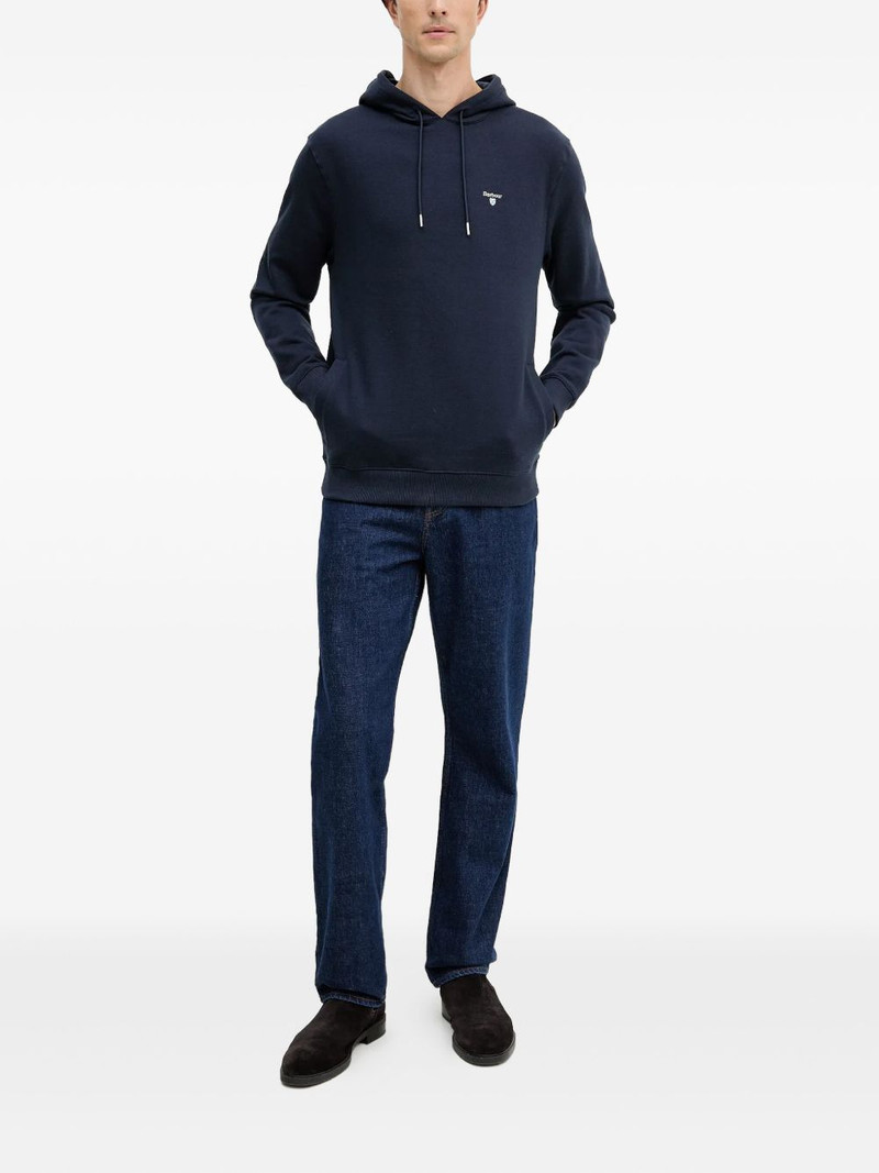 Barbour logo hooded sweatshirt outlook