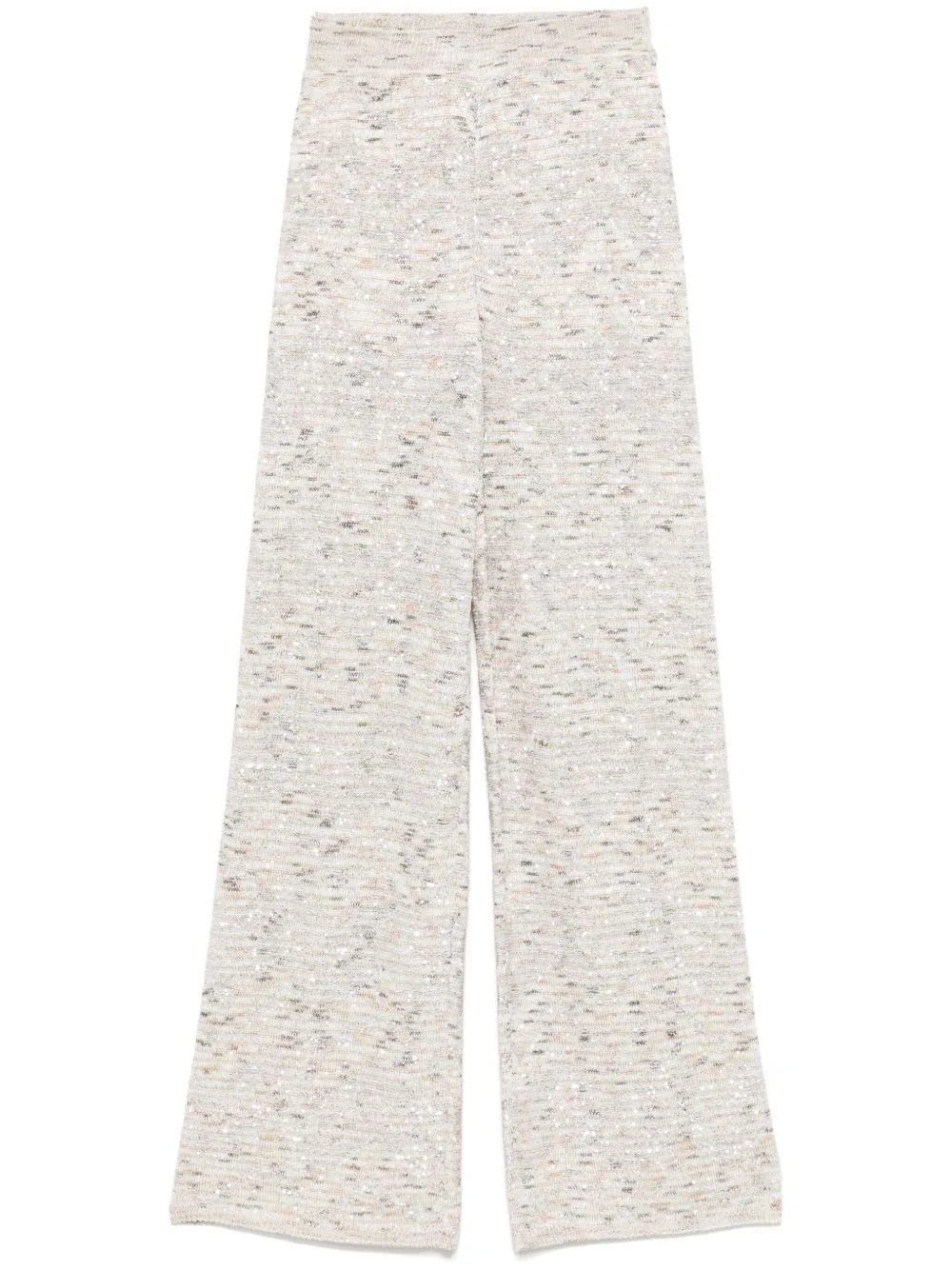 sequinned flared trousers - 1