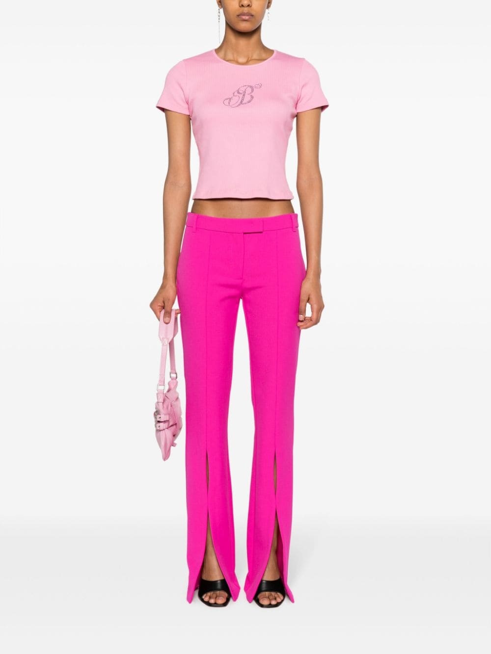 low-rise flared trousers - 2