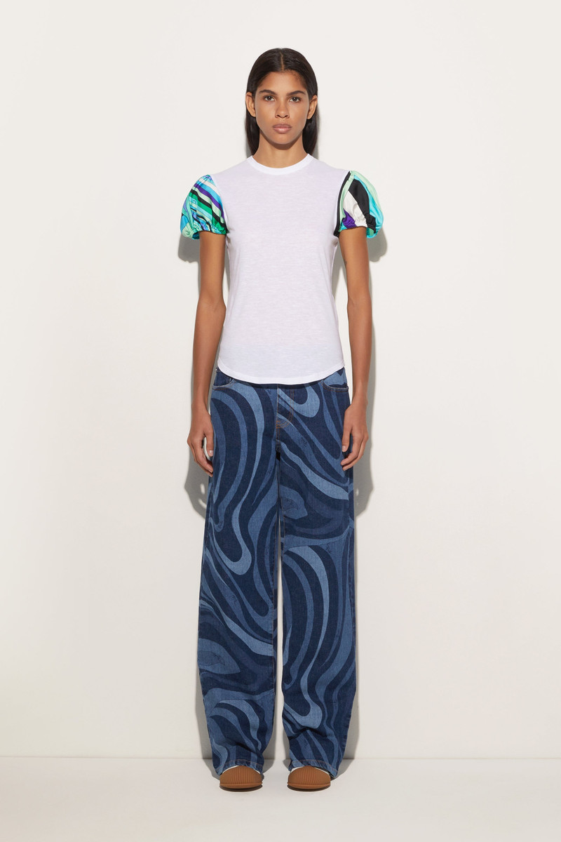 PUCCI T-SHIRT WITH PRINTED PUFF SLEEVES outlook