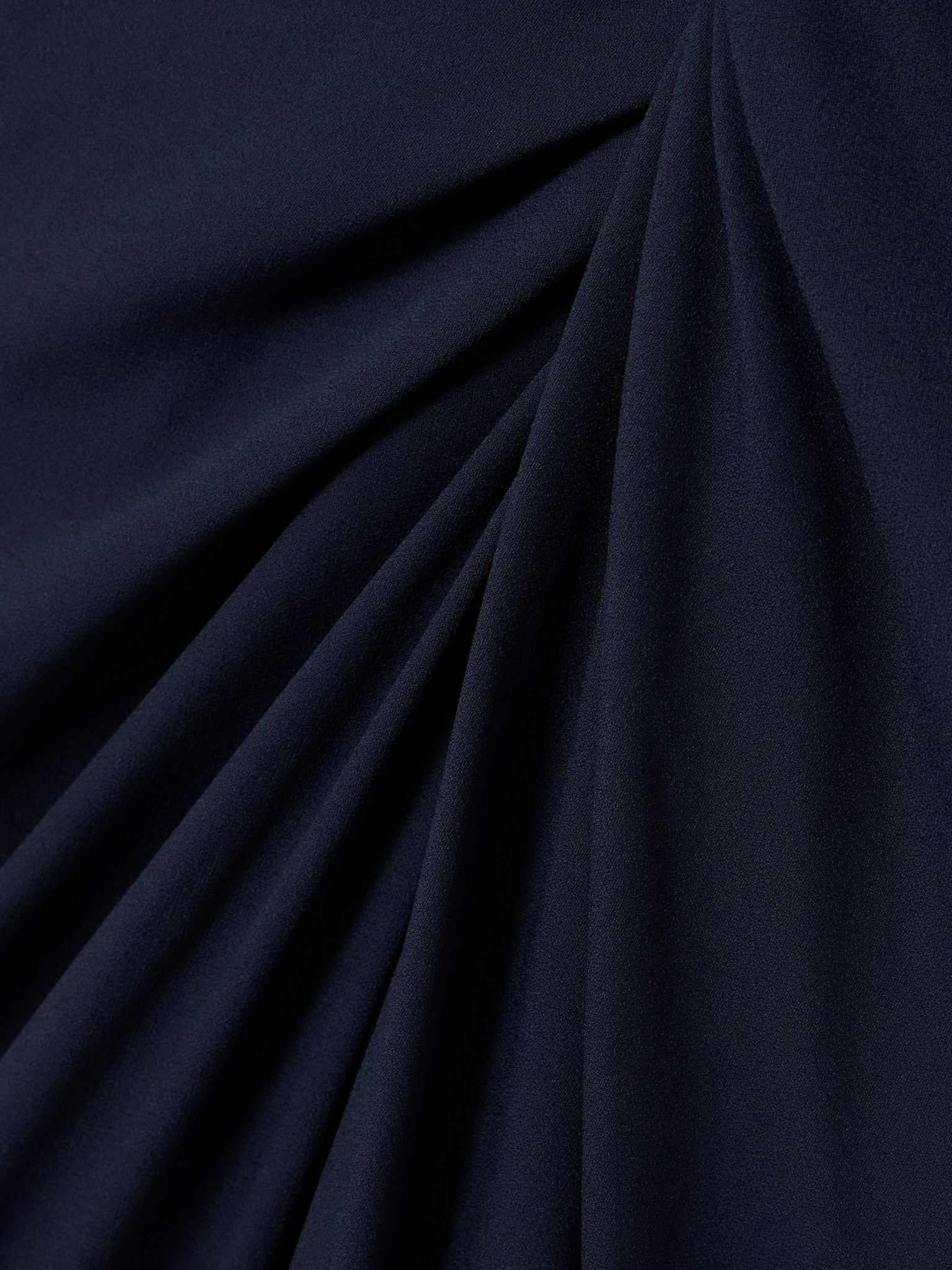Twist-front crepe midi dress Navy - 4