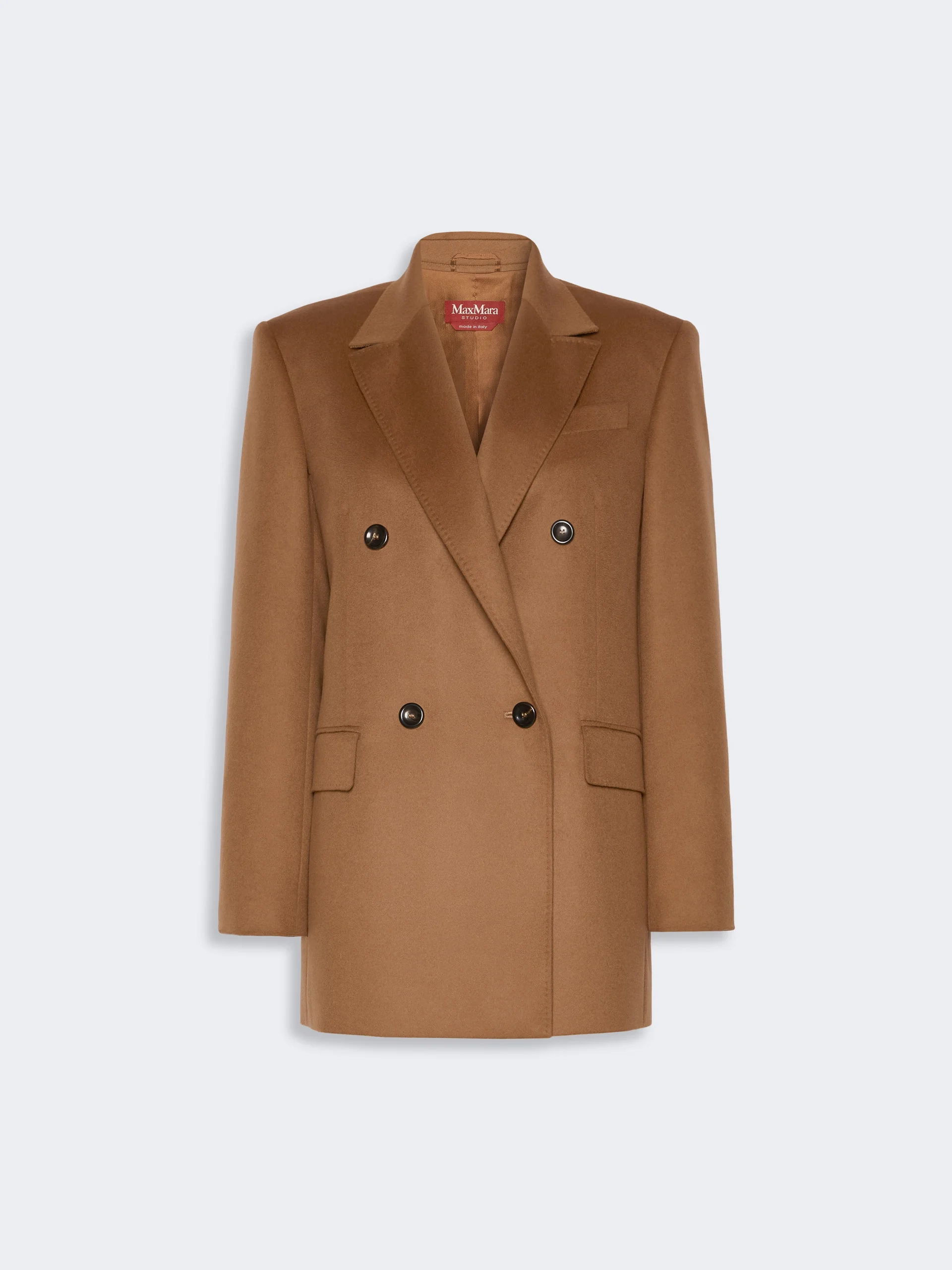 HOBBY Wool broadcloth blazer - TOBACCO - 1
