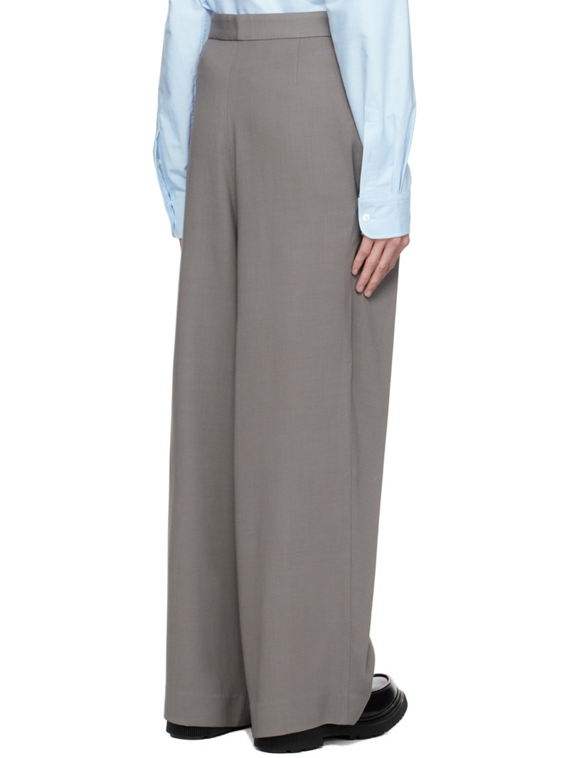 Gray Wide-Leg Trousers 3