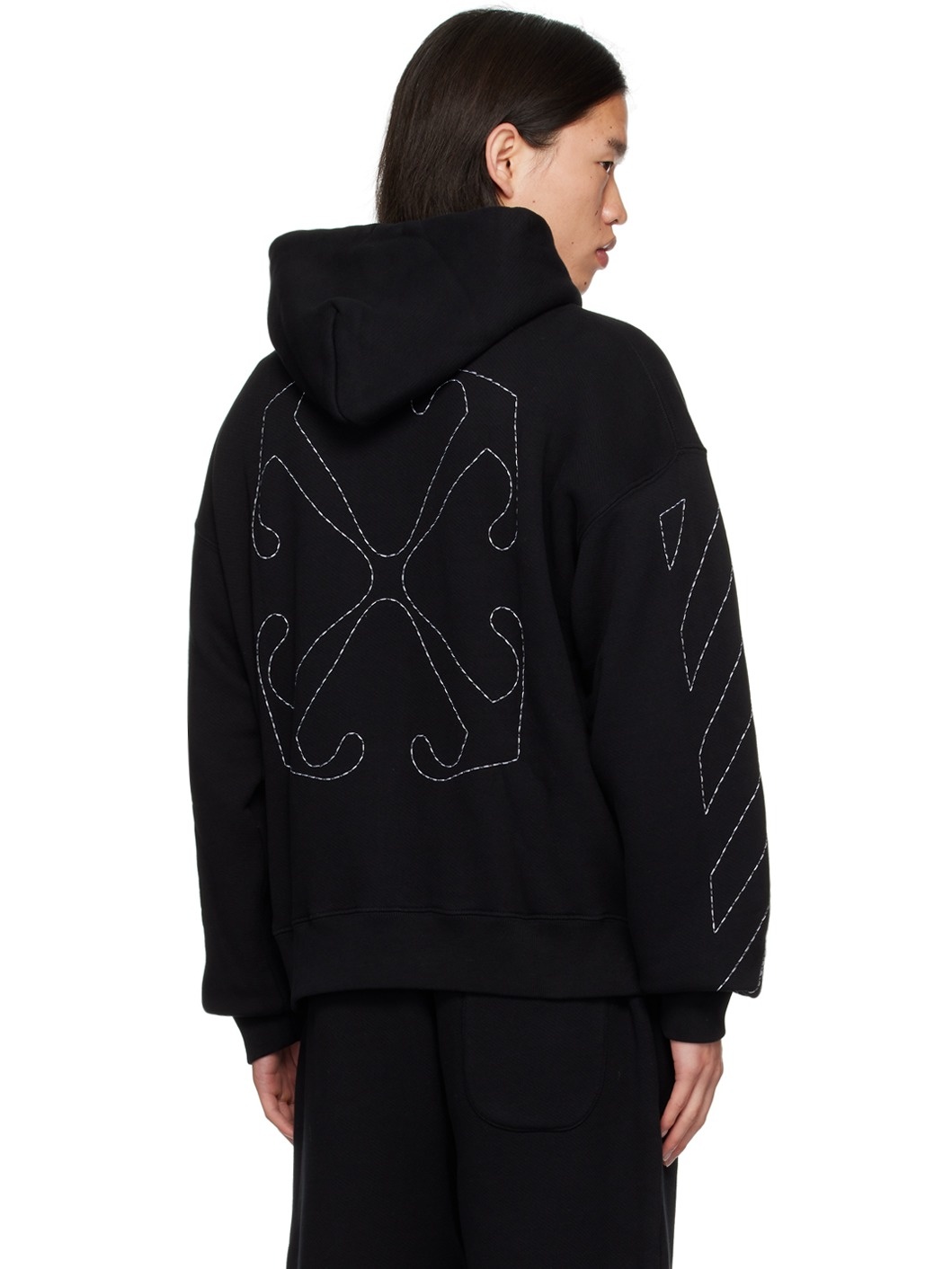 Black Off Stitch Skate Hoodie - 3