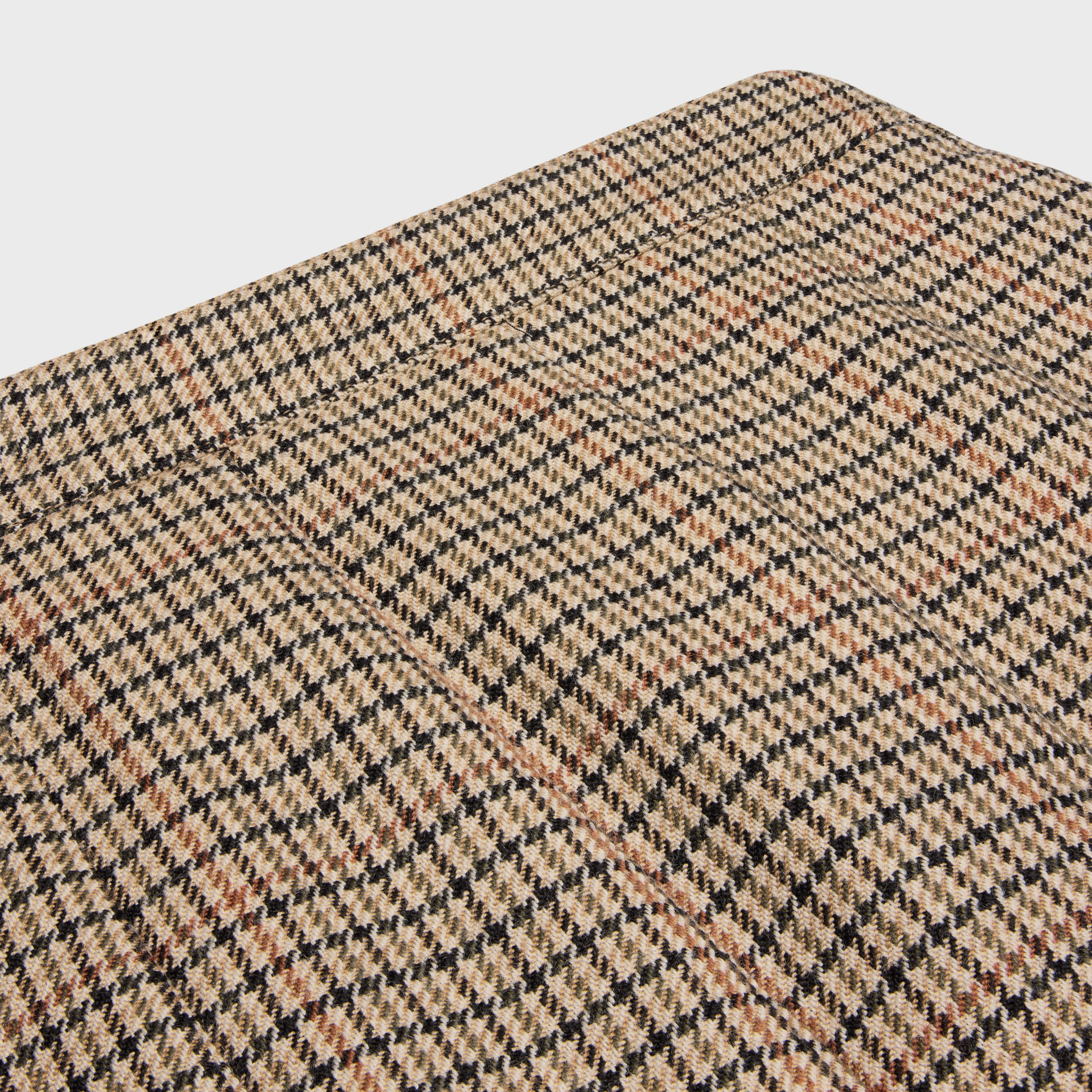 pleated skirt in houndstooth wool - 3