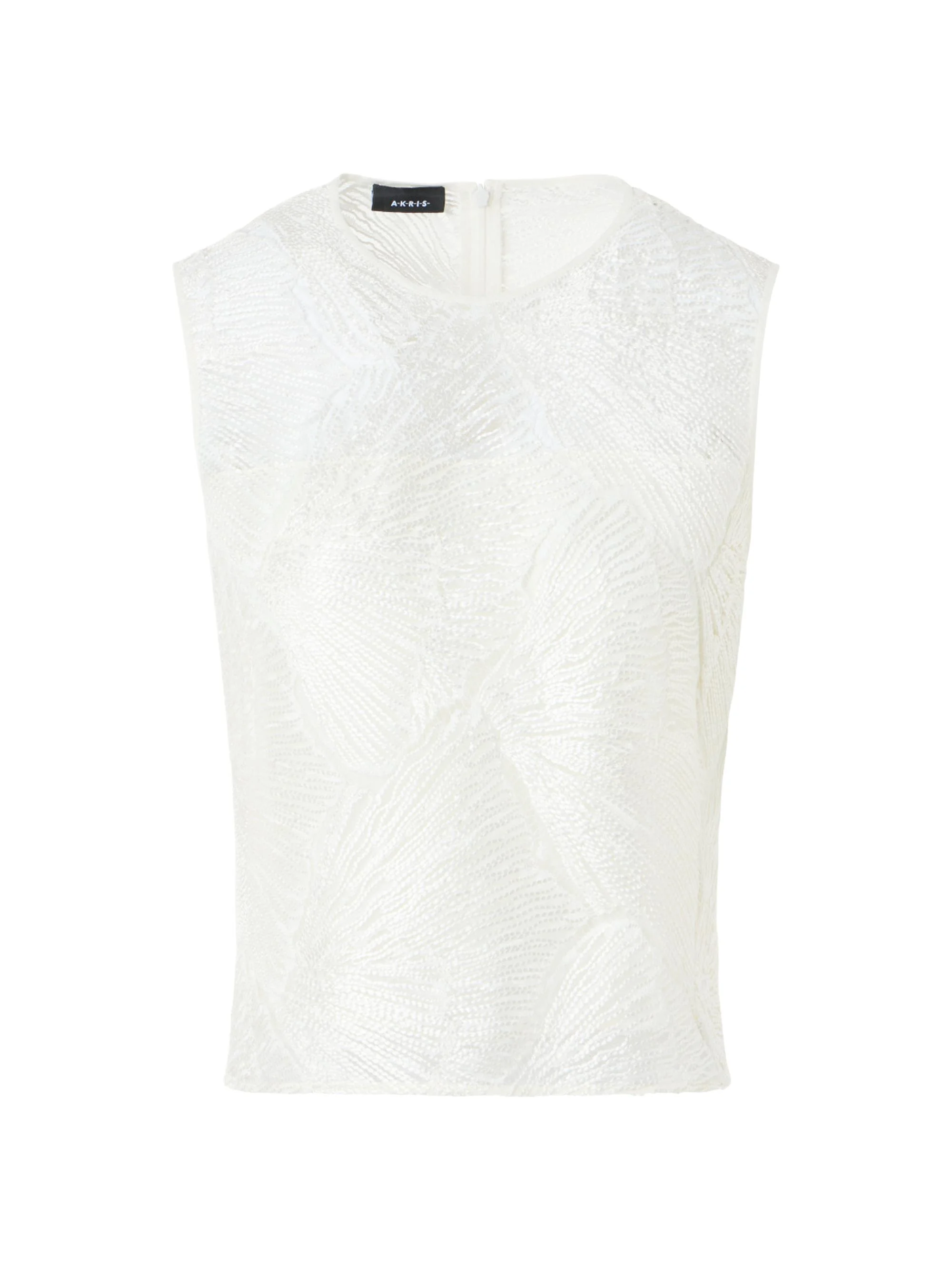 Women's Lacquered Fan Lace Top - Ecru - 1