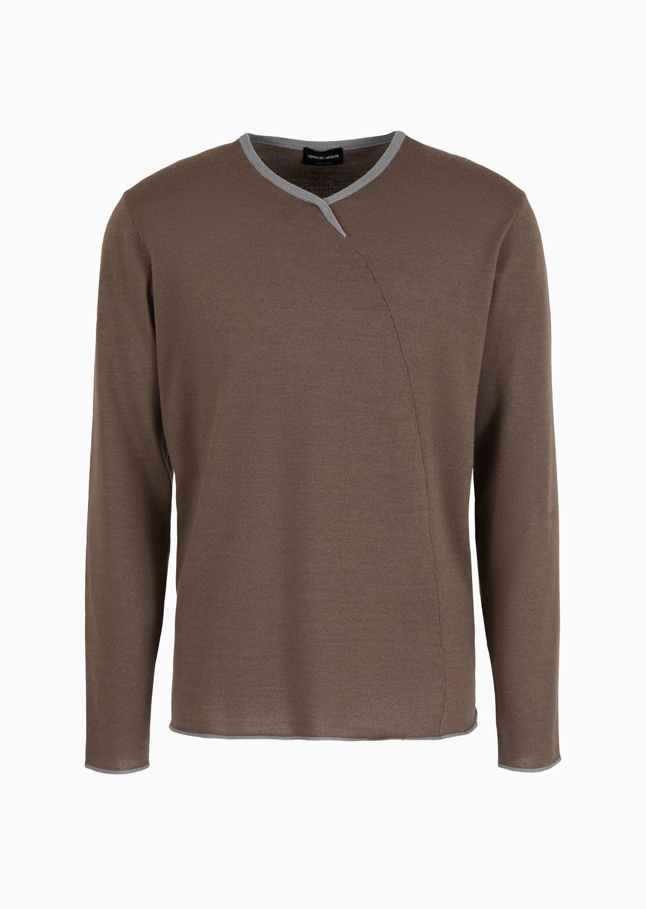 Crew-neck jumper in cashmere and silk - 1