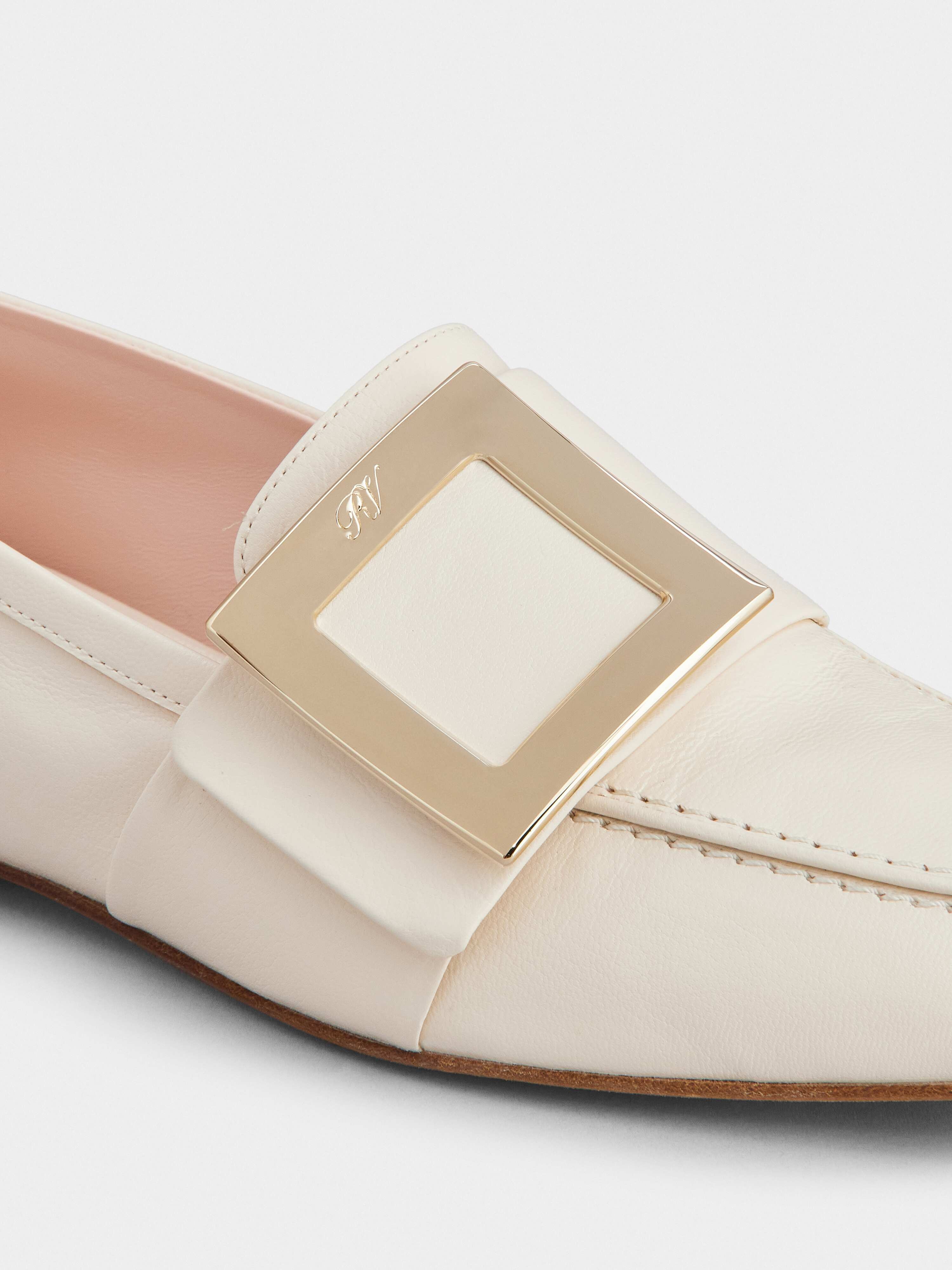 Soft Metal Buckle Loafers in Leather - 3