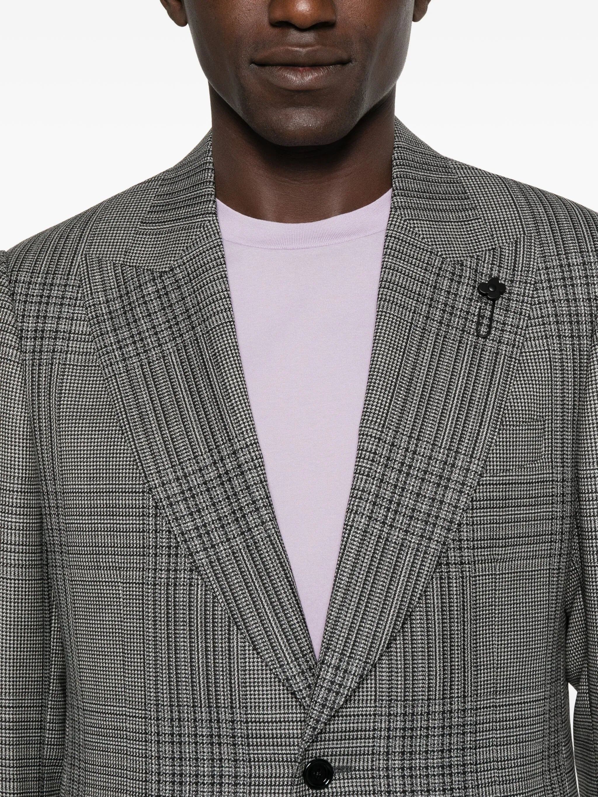Lardini Checked Single-breasted Blazer - 5