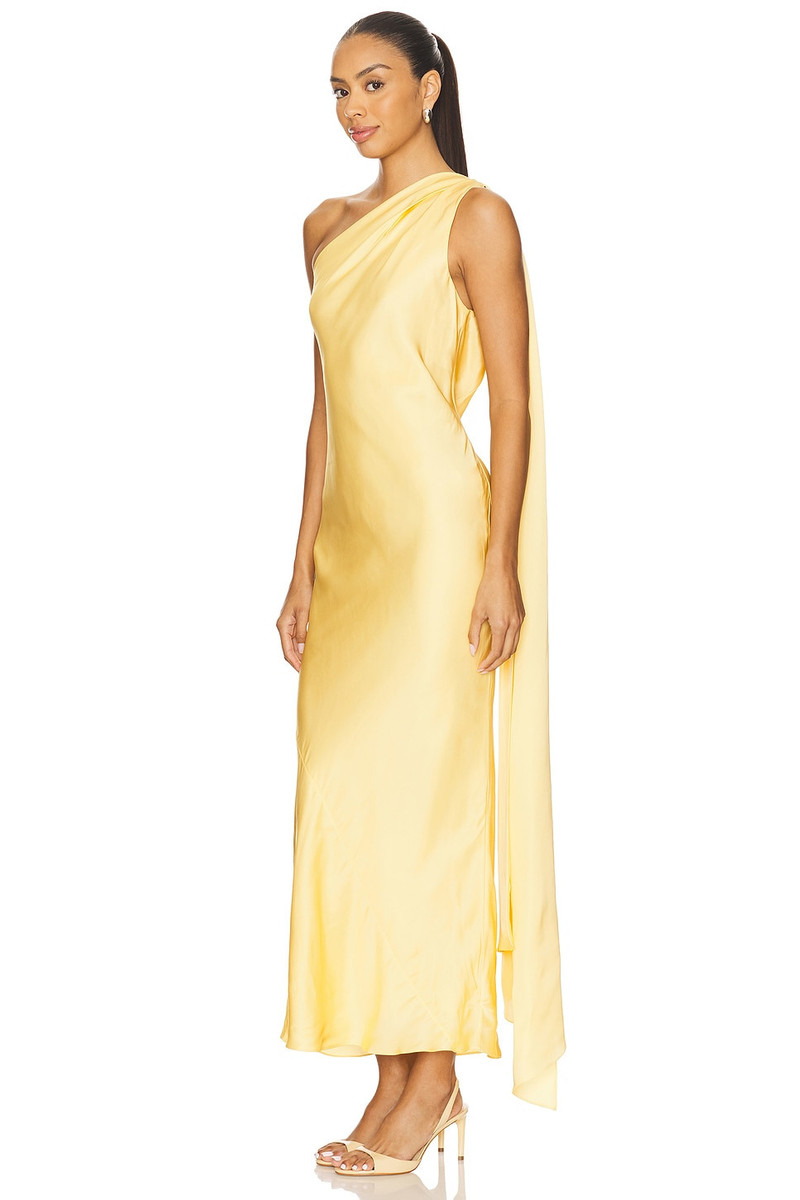 Alejandra Alonso Rojas One Shoulder Dress With Cape outlook