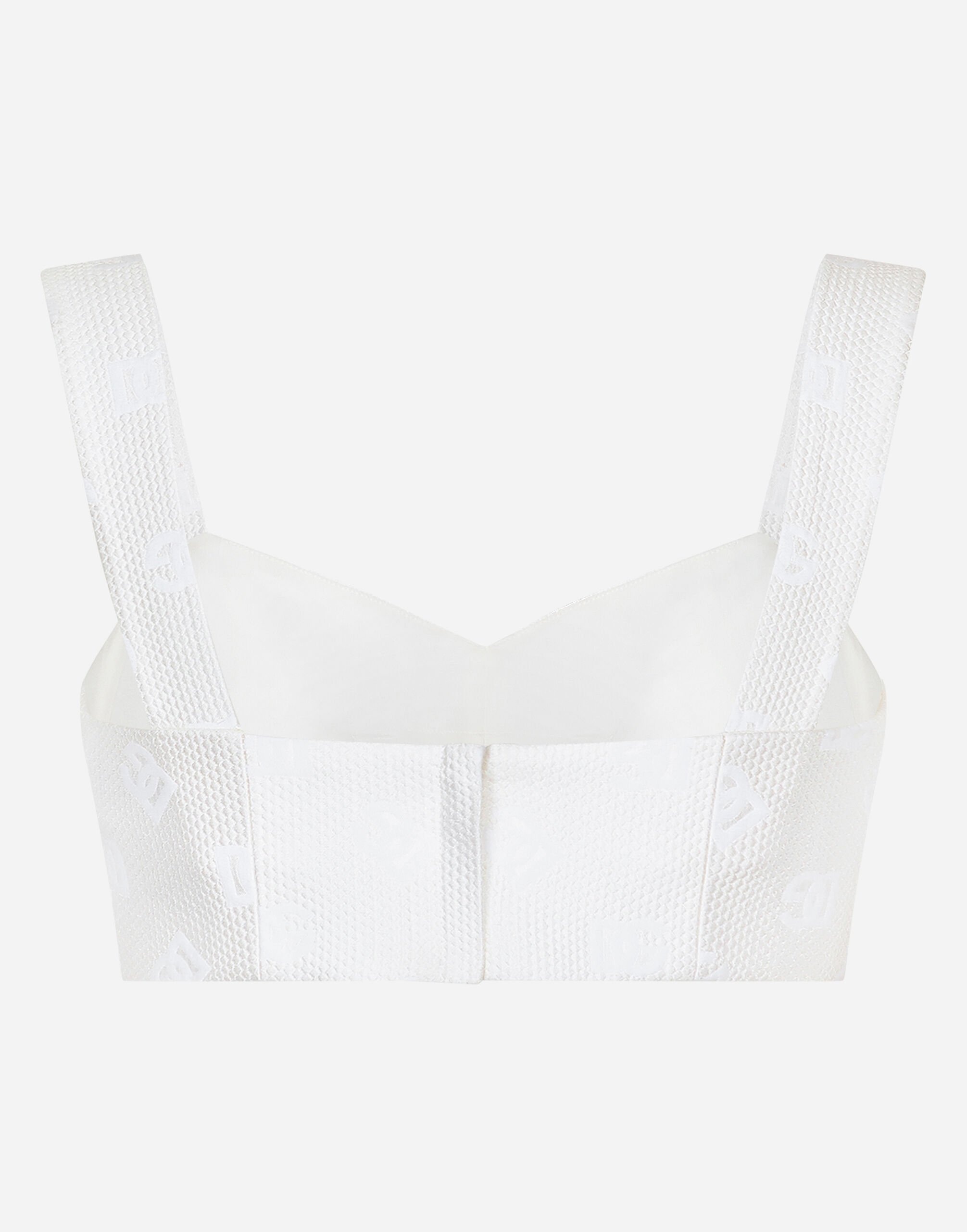 Jacquard top with all-over DG logo - 2