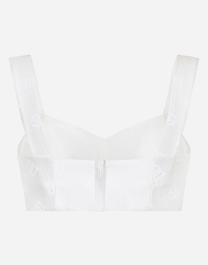 Dolce & Gabbana Jacquard top with all-over DG logo outlook