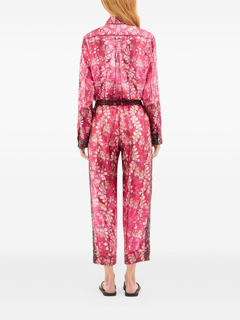 Aloe floral-pattern straight-leg trousers 4