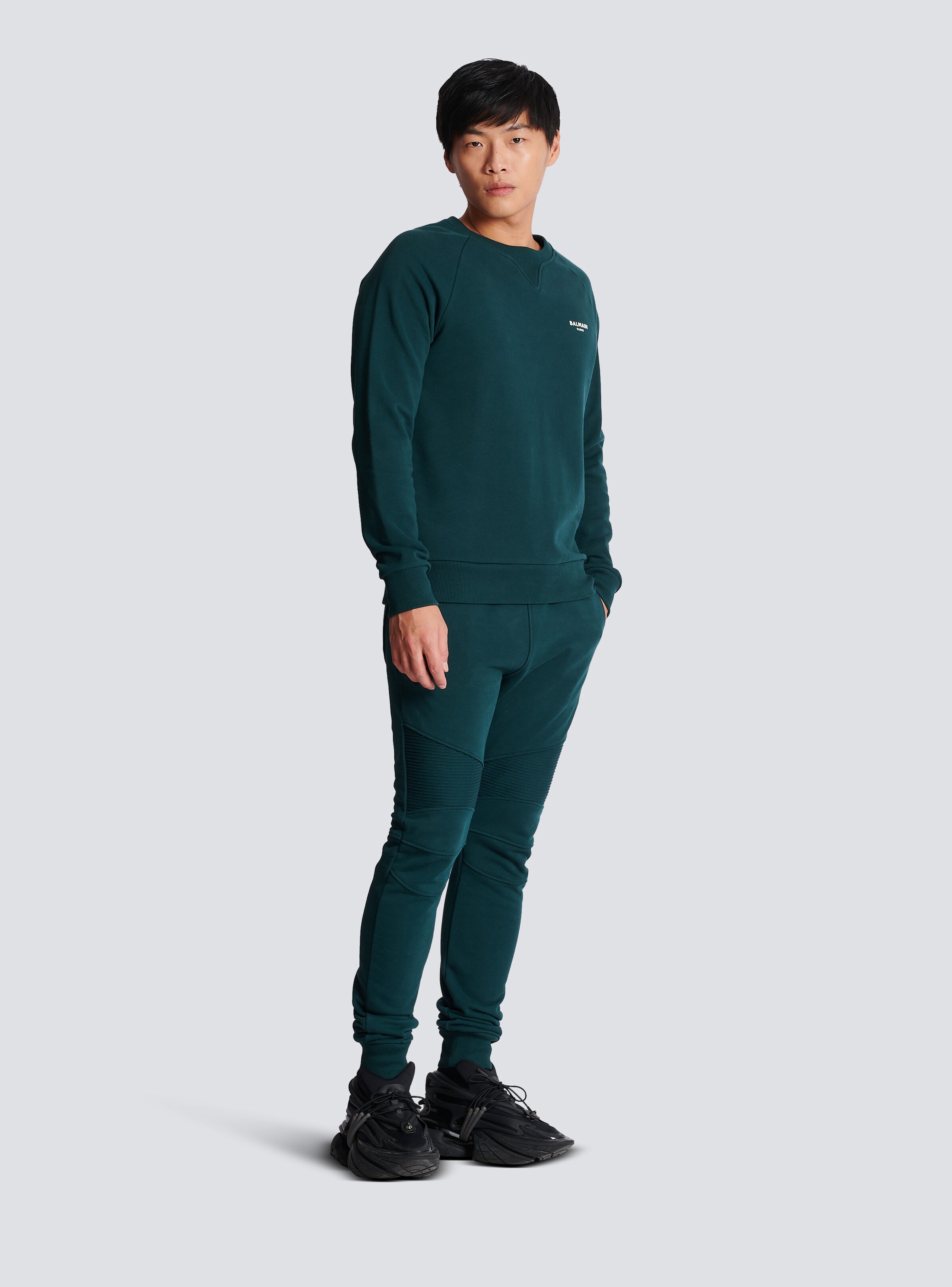 Flocked Balmain sweatshirt - 3