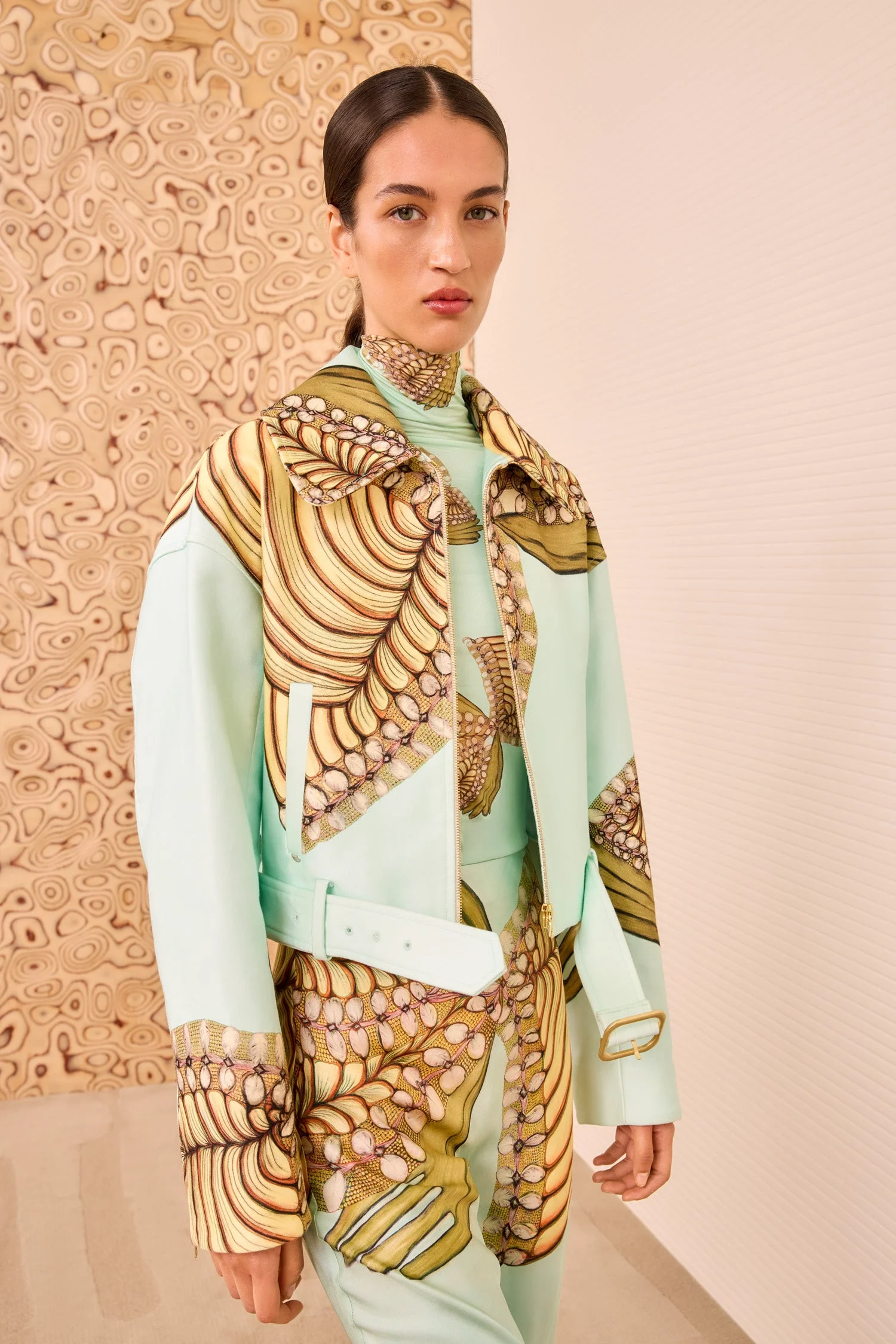 Signal Cropped Belted Jacket - 1