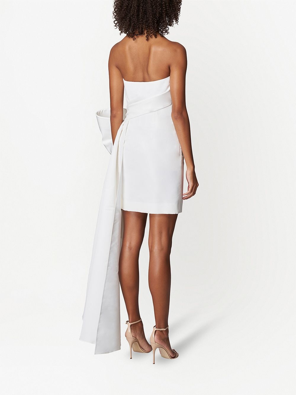 bow-detail silk minidress - 3