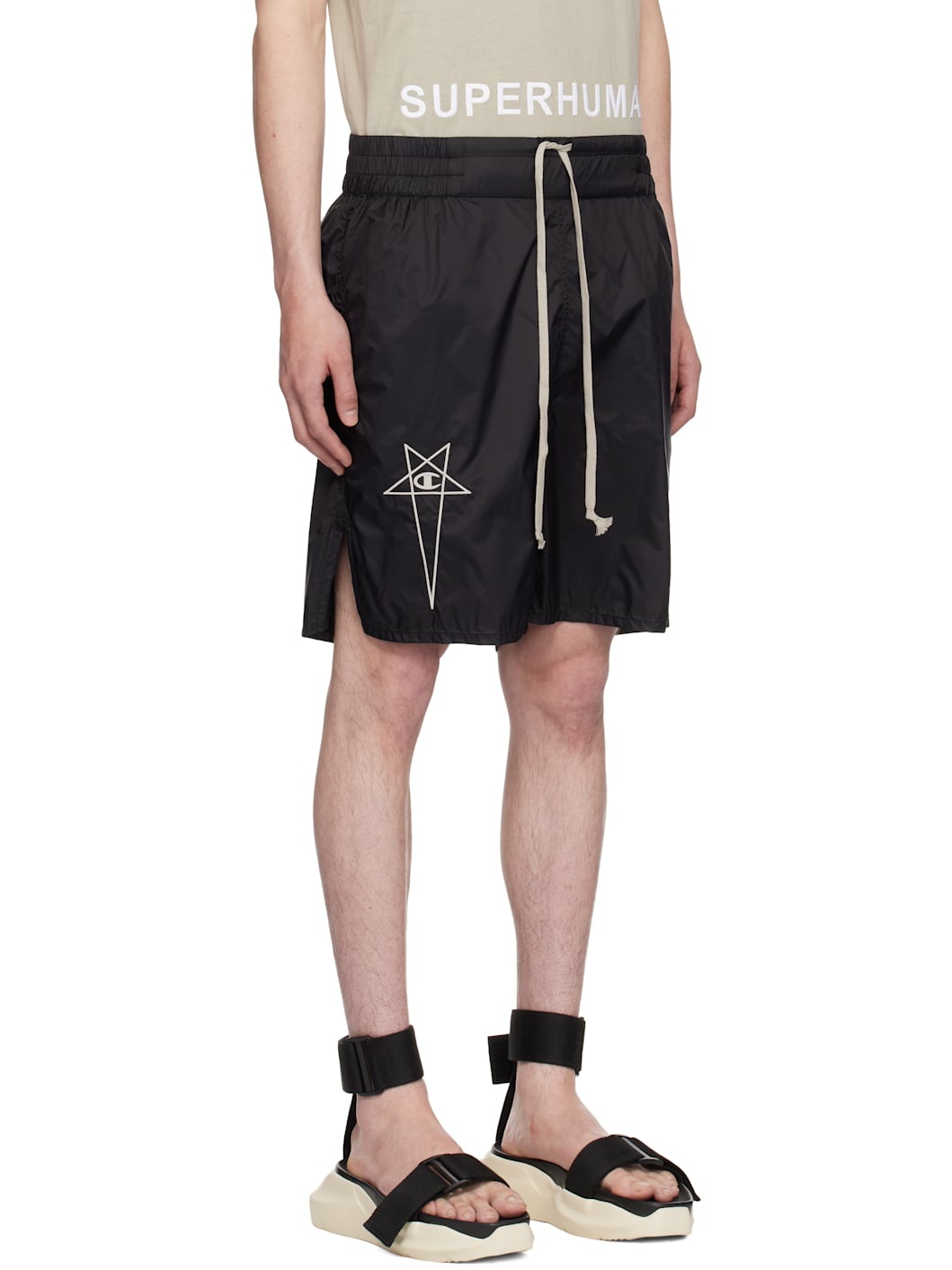 Black Champion Edition Taffeta Shorts - 2