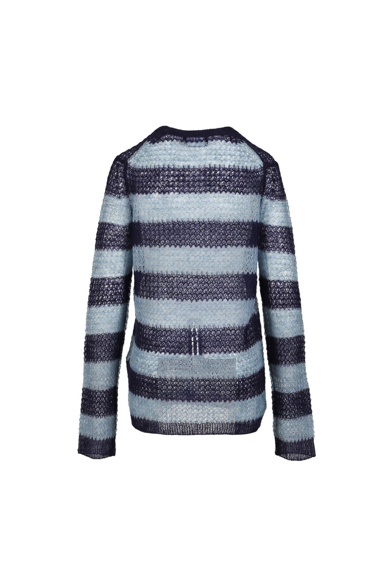 We11done BLUE BOLD PUNK STRIPE KNIT TOP / BLU outlook