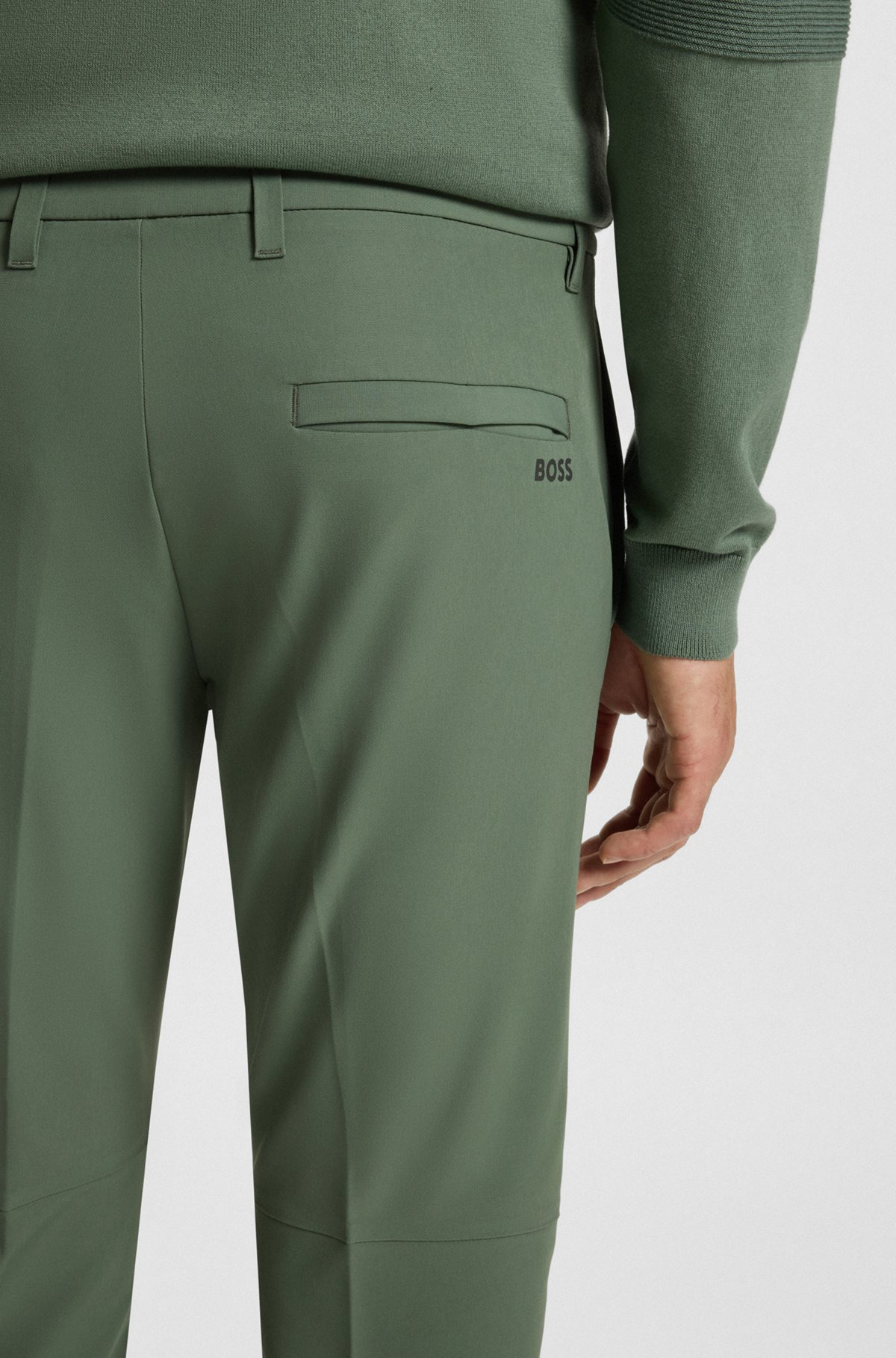 SLIM-FIT PANTS IN WATER-REPELLENT STRETCH FABRIC - 5