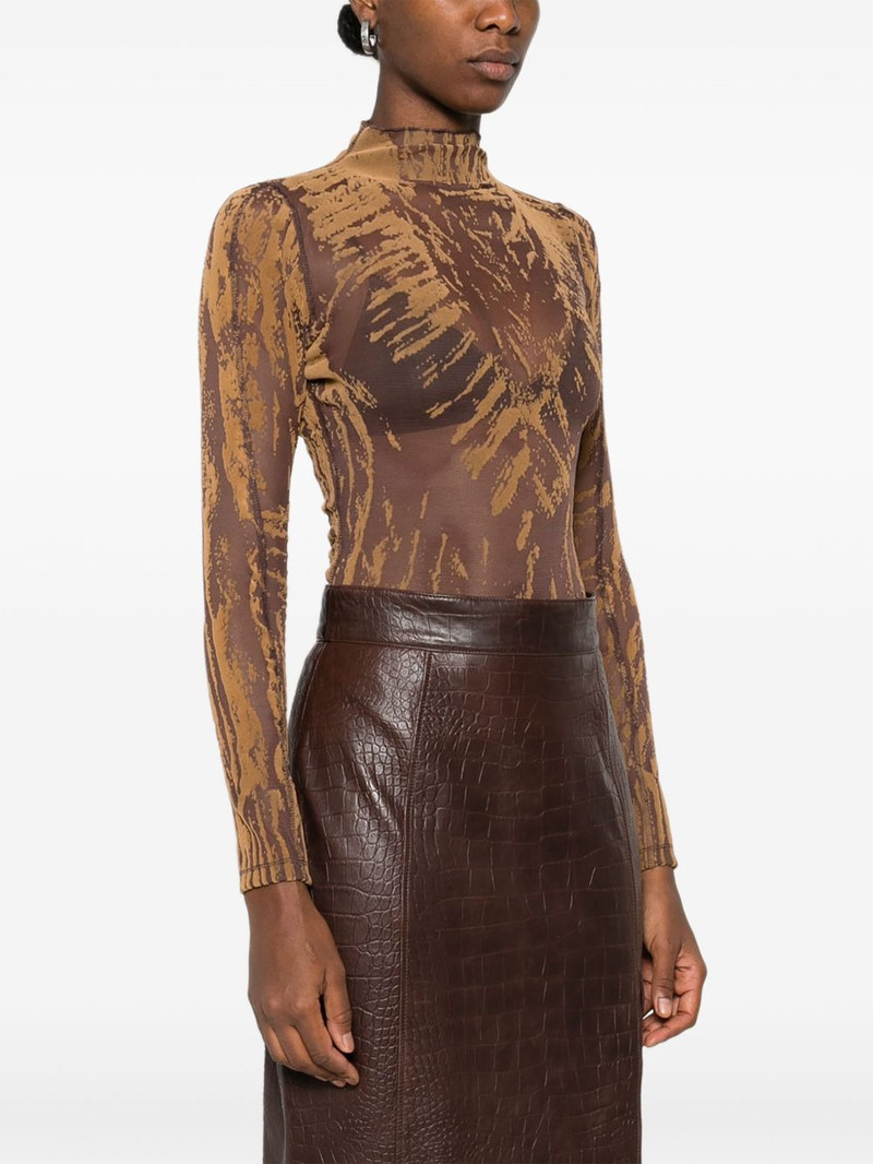 abstract-print high-neck bodysuit 3
