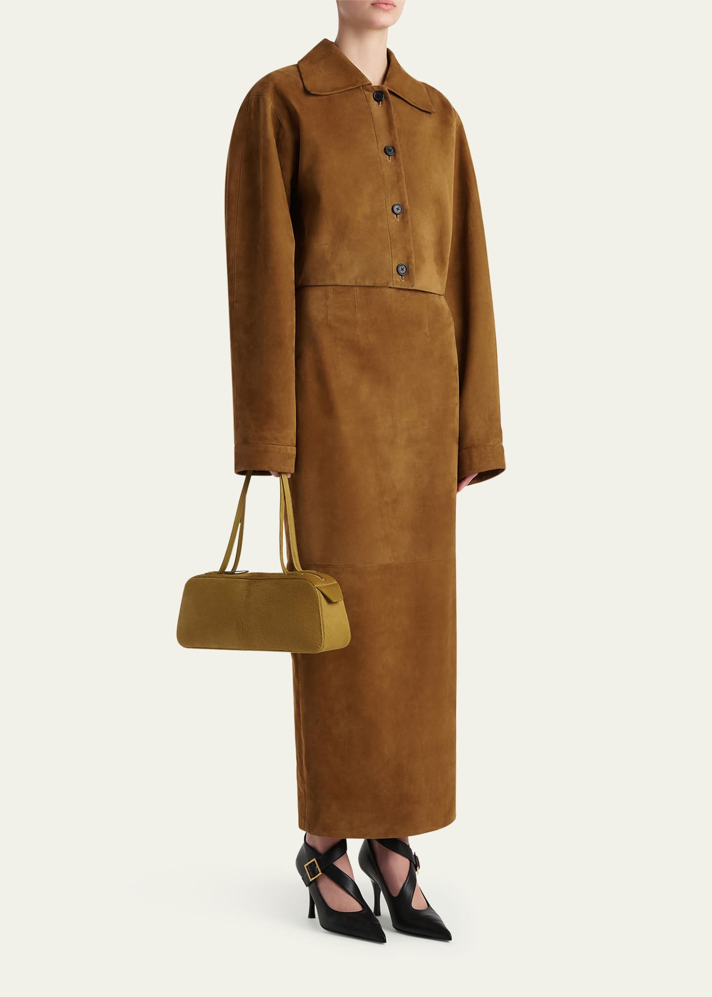 Loxley Long Pencil Leather Skirt - 2