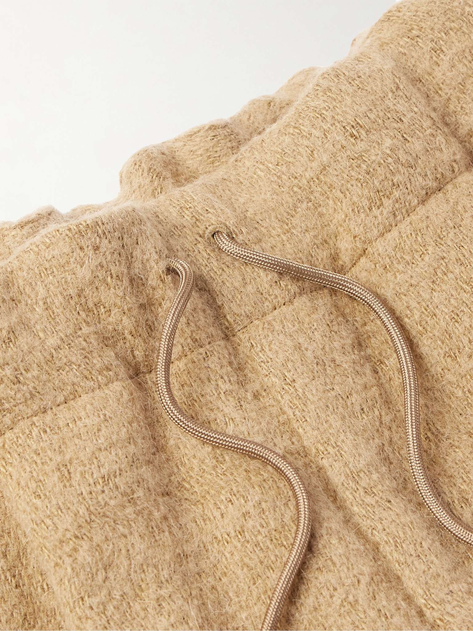 Dries Van Noten Wide-Leg Jute-Blend Drawstring Shorts