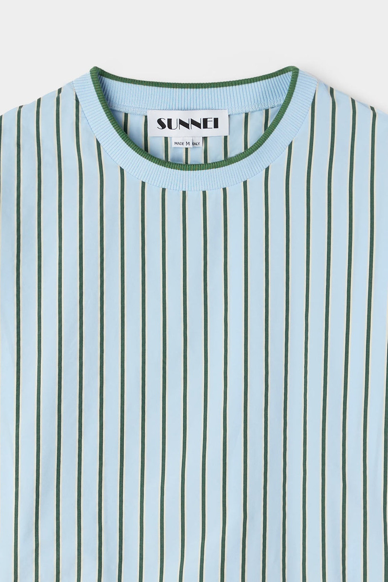 KIMONO T-SHIRT / green & blue stripes 3