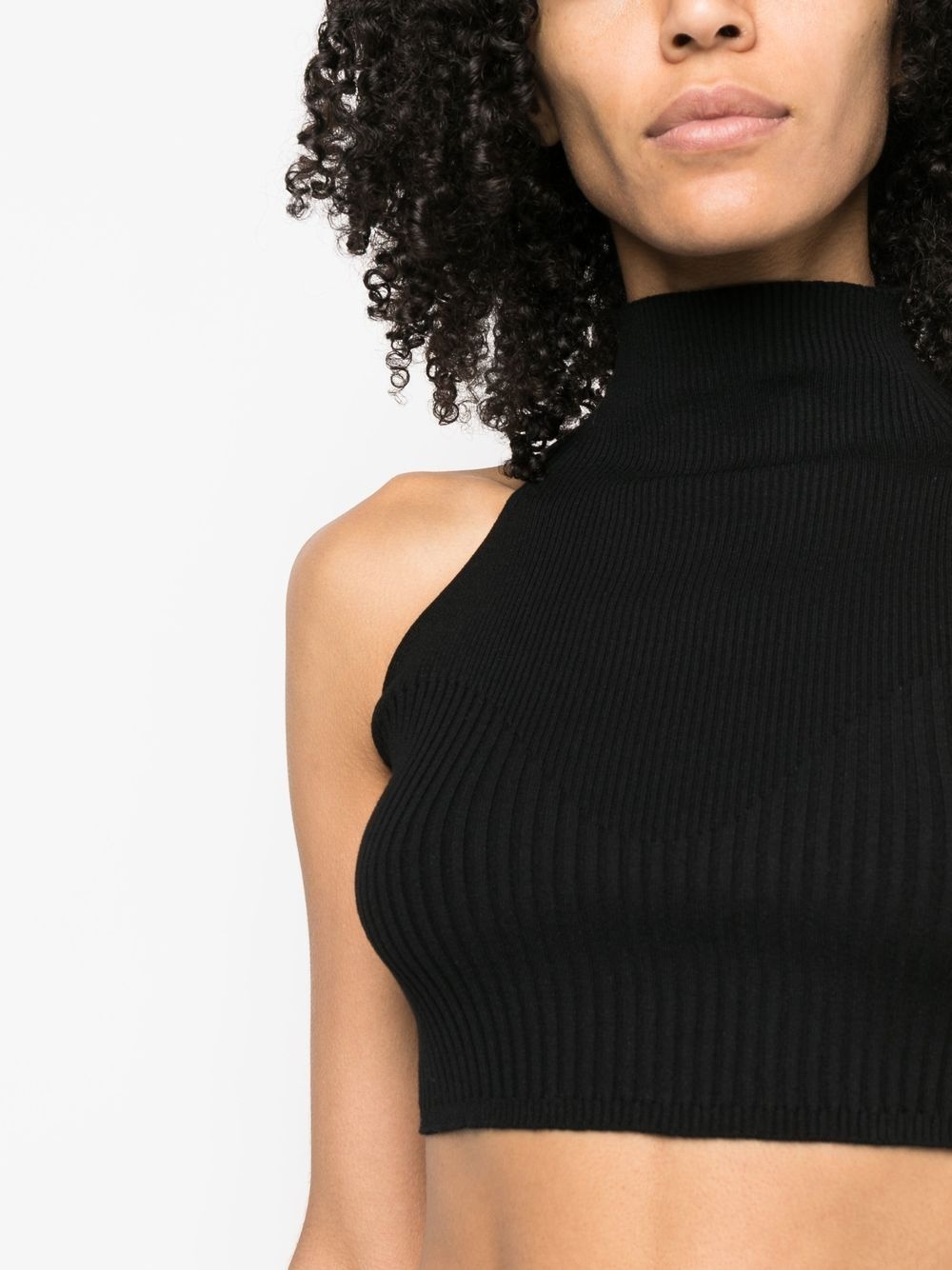 cropped high-neck top - 5