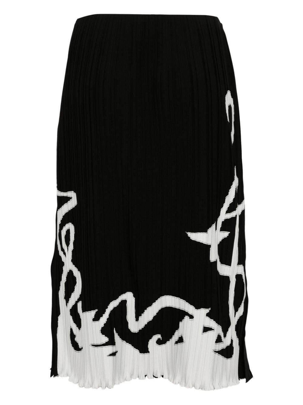 two-tone pleated skirt - 2