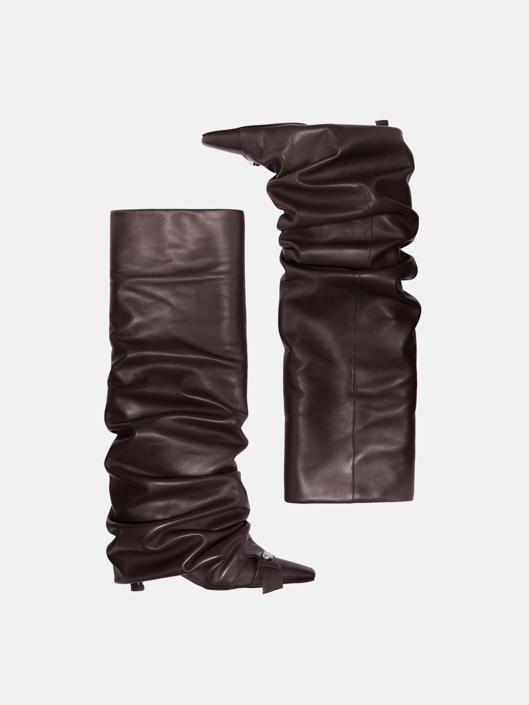 ''JUNO'' CHOCOLATE KNEE-HIGH BOOT - 3