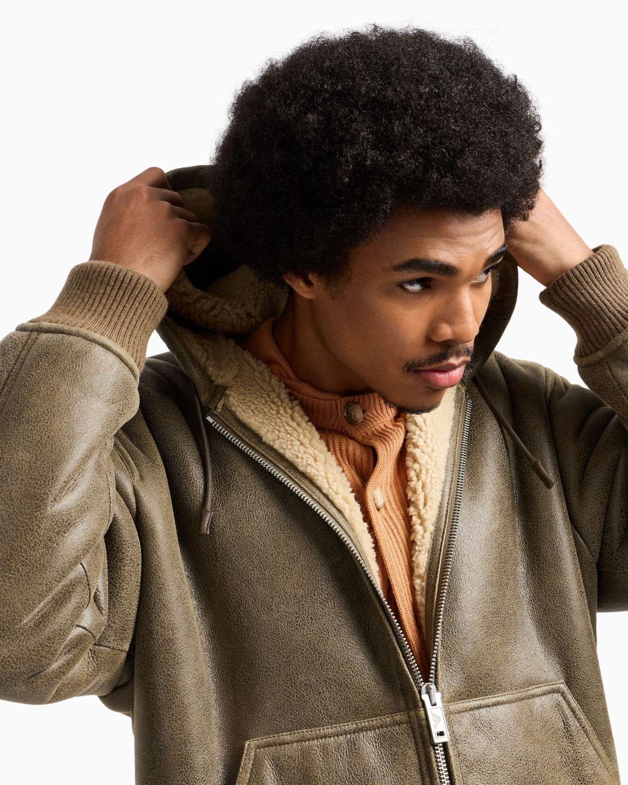 NEW YORK CAPSULE COLLECTION LAMB SHEARLING OVERSIZED-FIT BLOUSON - 5