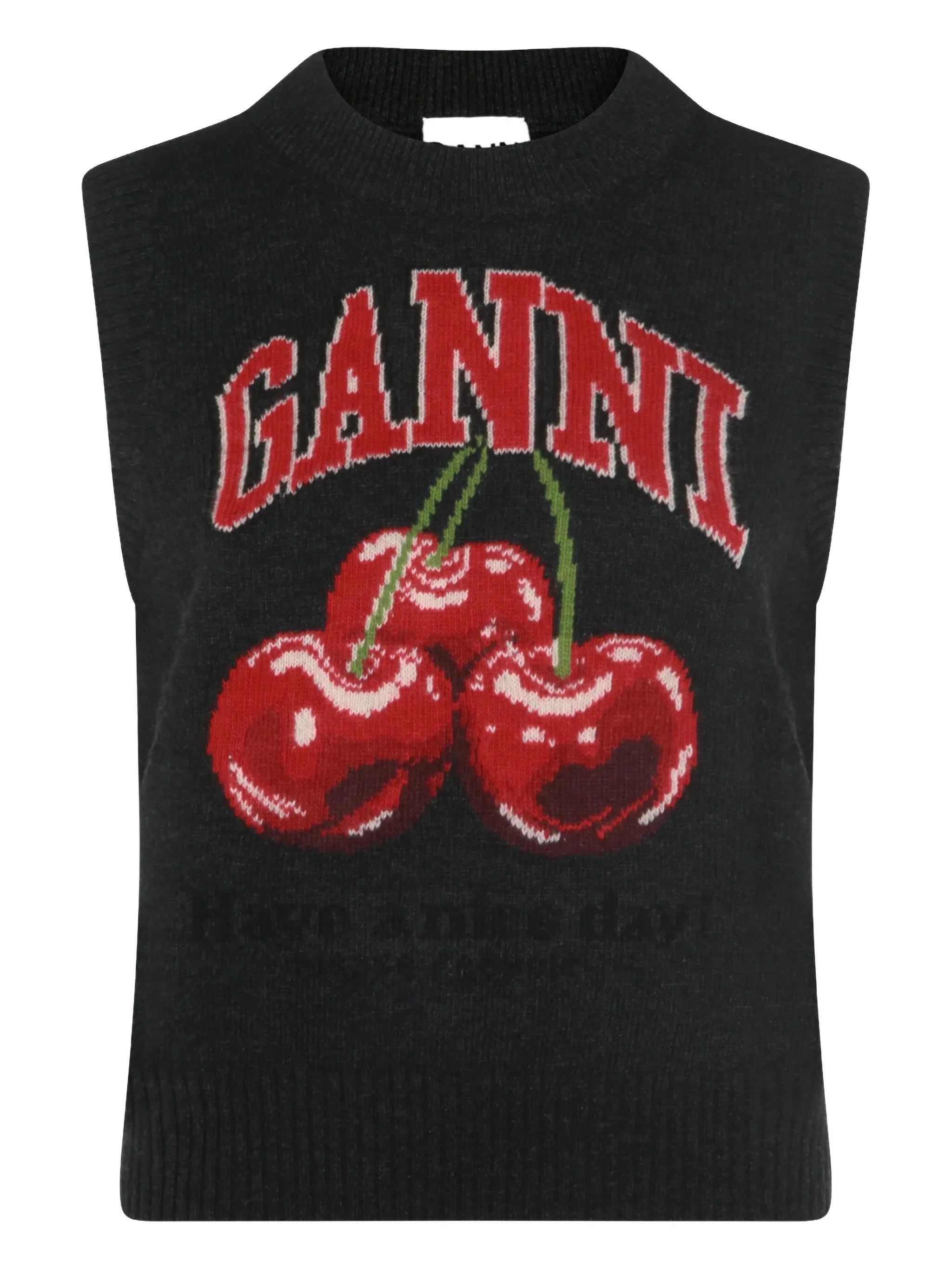 Ganni Cherry-embroidered Top - 1