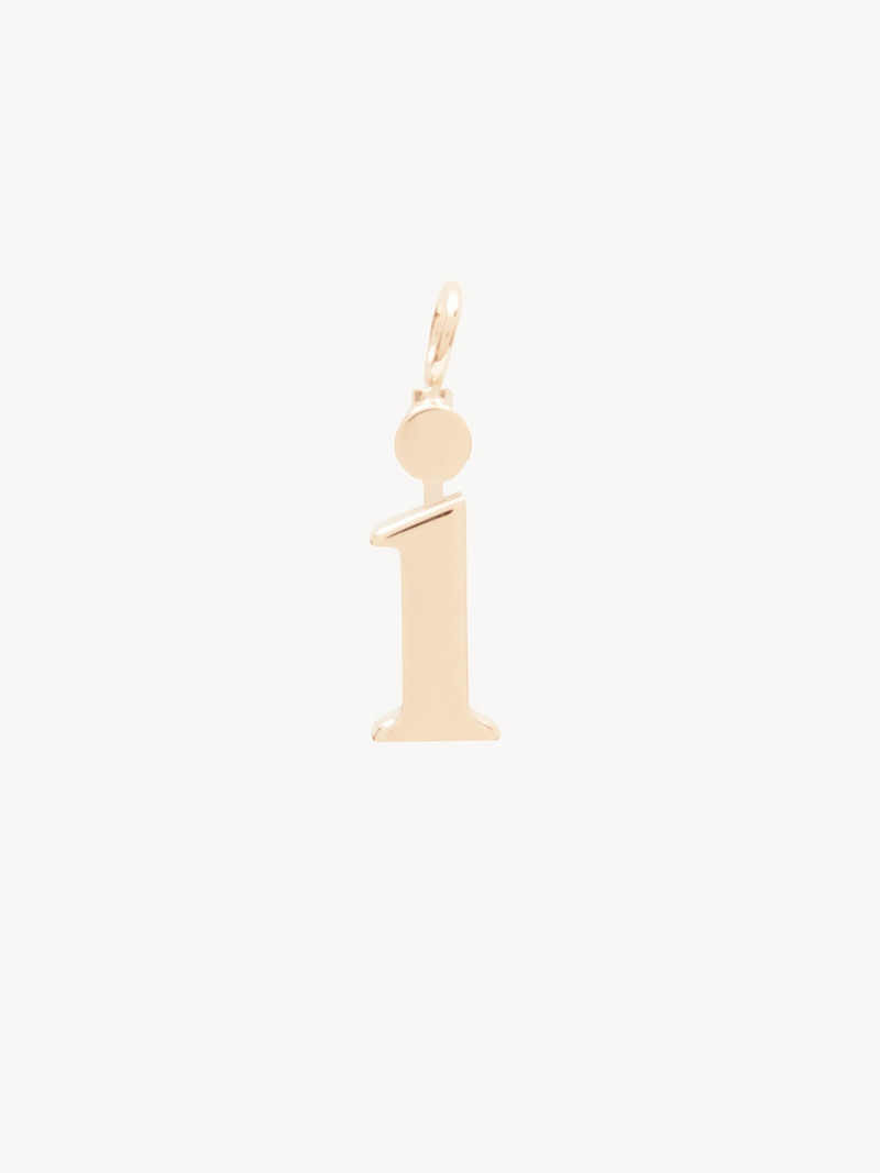 ALPHABET LETTER I CHARM IN BRASS 1