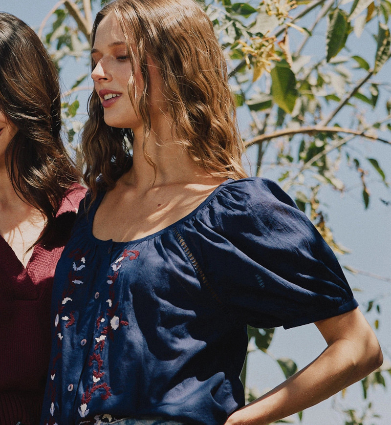 ADELINE BLOUSE | NAVY 1