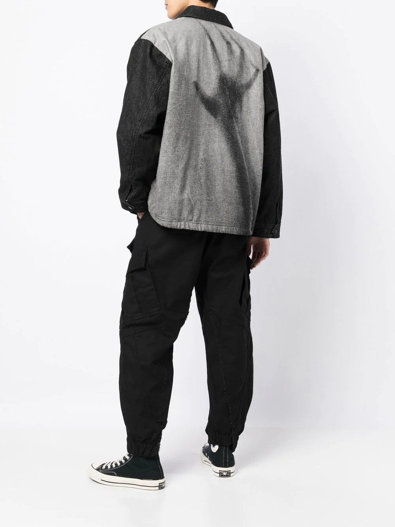 UNDERCOVER graphic-print denim shirt jacket outlook