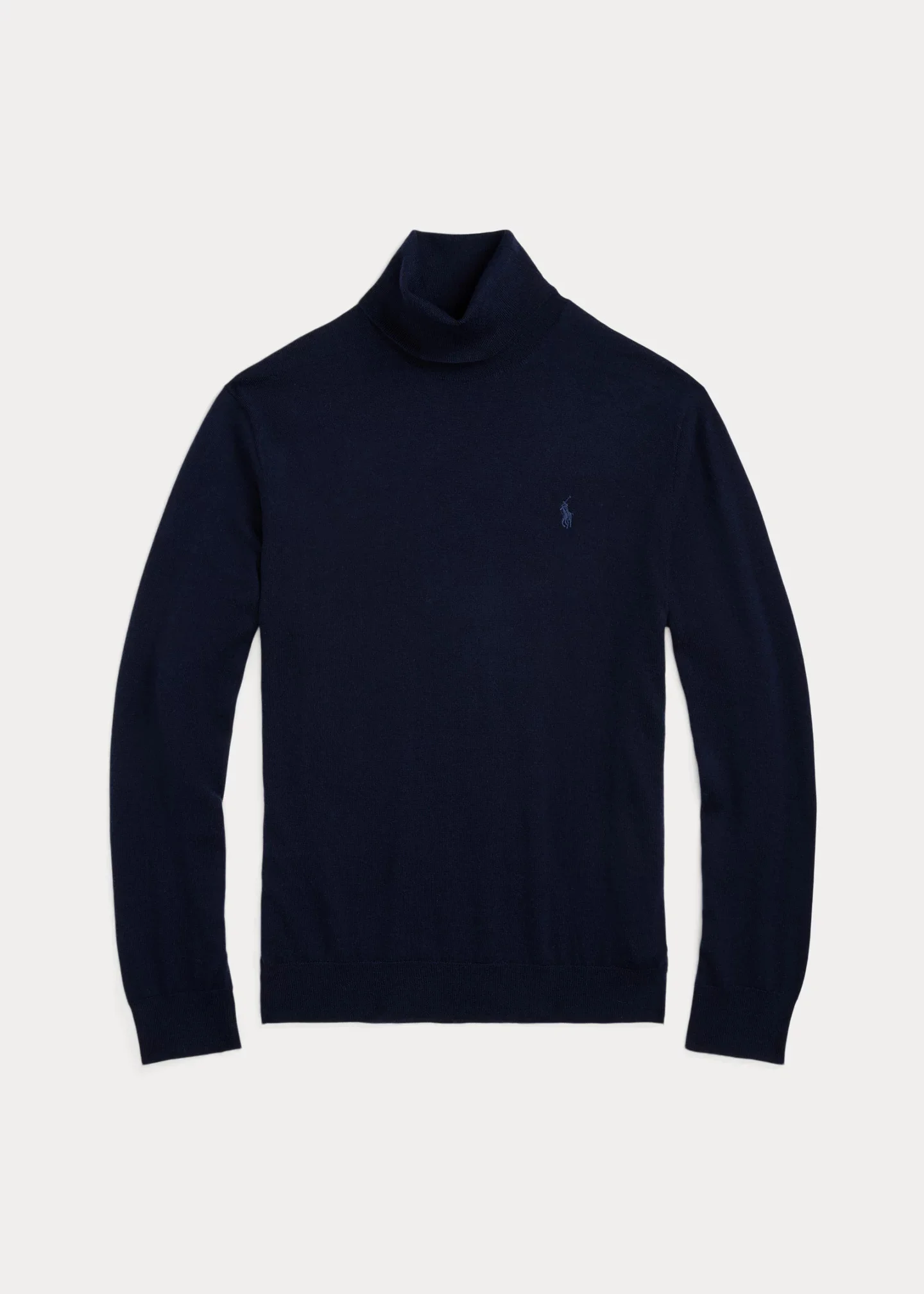 Washable Wool Turtleneck Sweater - 1