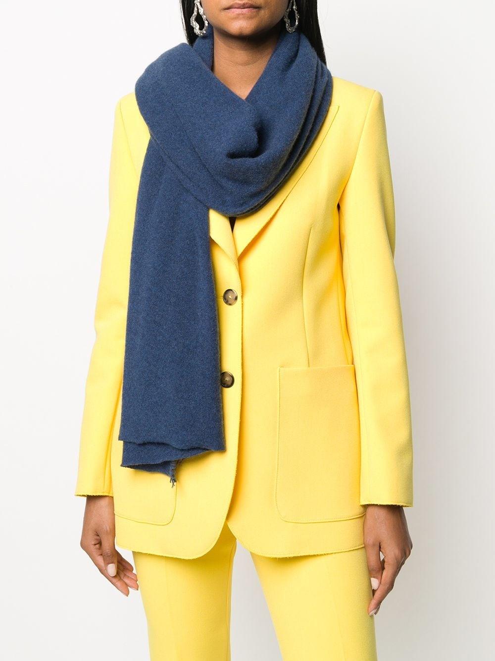 raw-cut edge cashmere scarf - 2