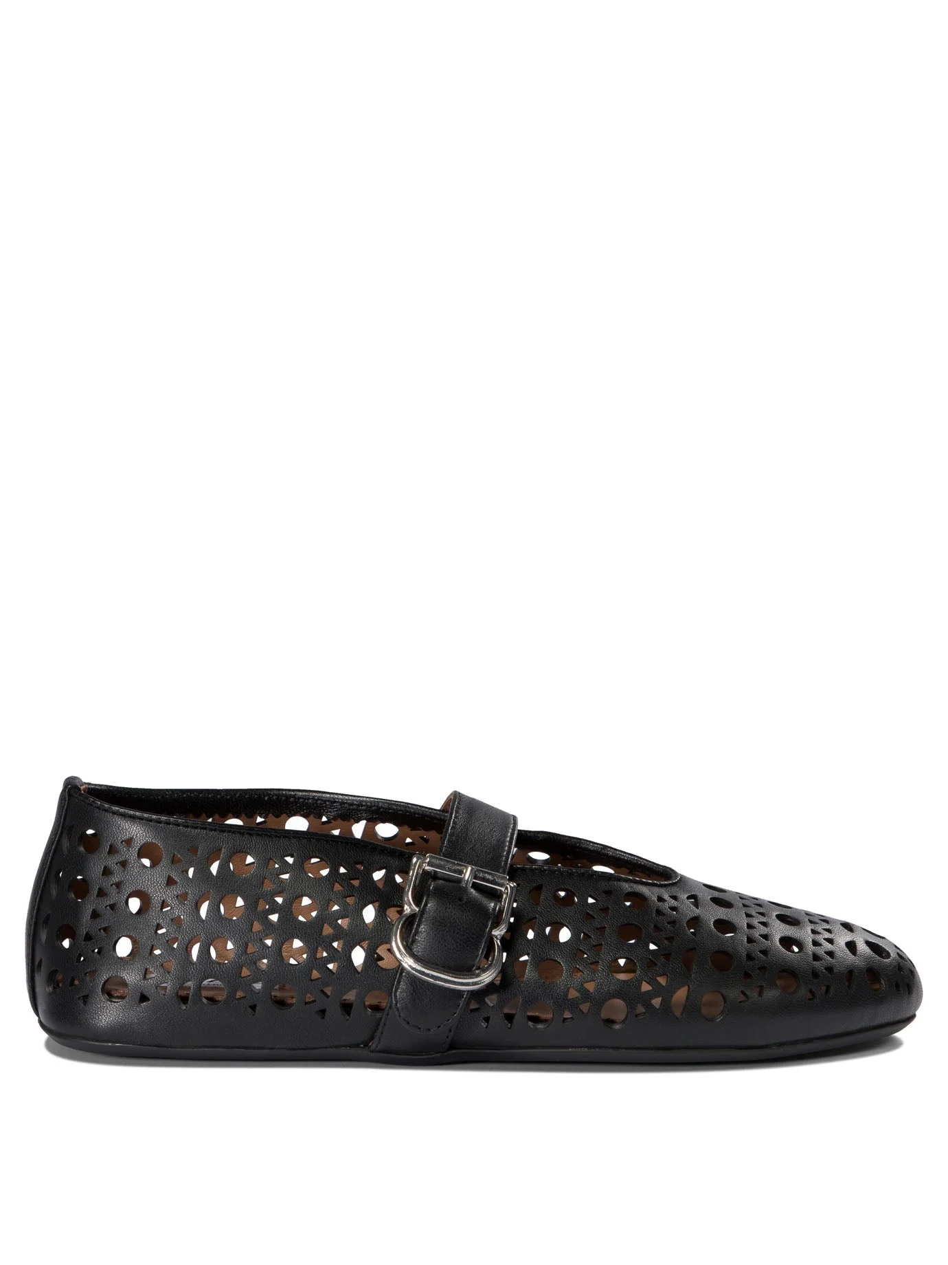Alaïa Perforated Mary Jane Ballet Flats - 1
