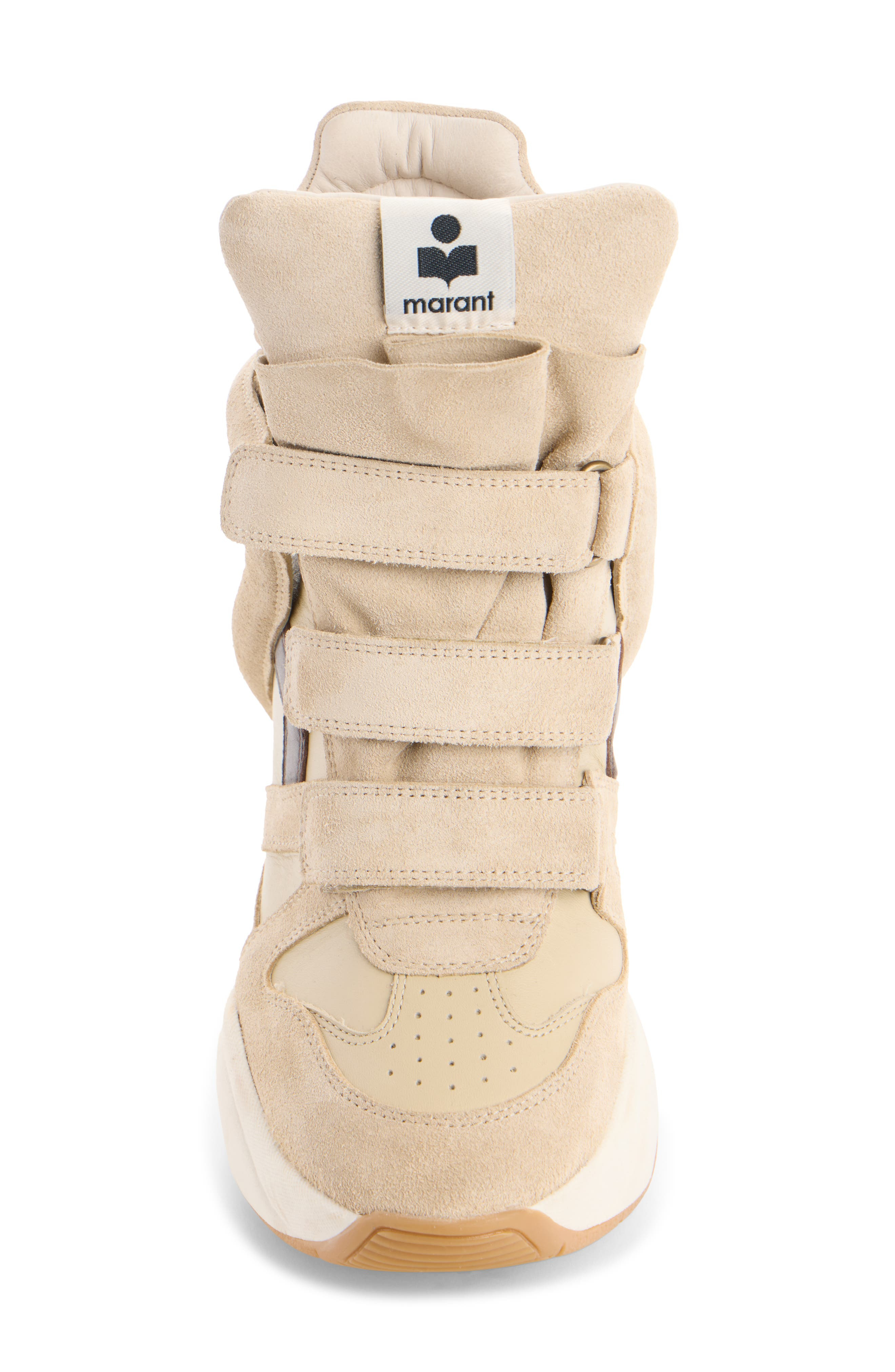 Isabel Marant Balskee Hidden Wedge High Top Sneaker in Ecru/Chocolate Eccl at Nordstrom - 4