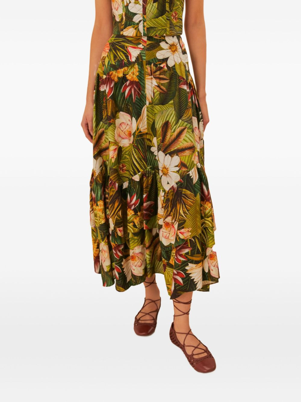 Botanical Forest-print skirt - 1