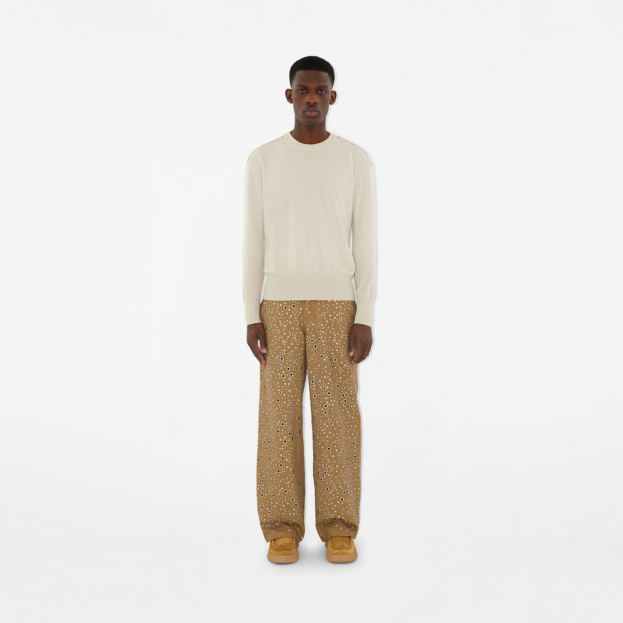 Studded Cotton Trousers - 2
