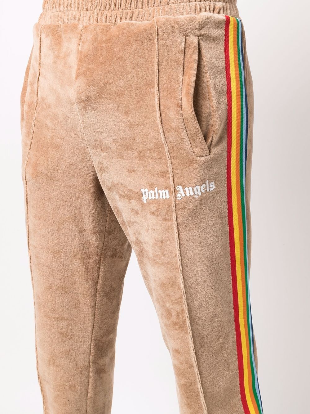 side stripe embroidered-logo track pants - 5