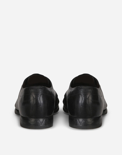 Dolce & Gabbana Vintage-finish calfskin derby shoes outlook