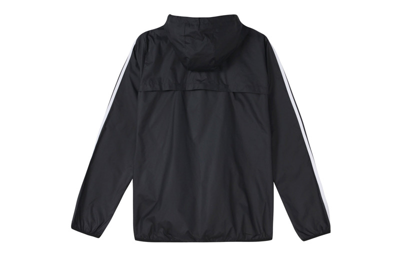 adidas adidas Casual Sports Woven hooded Windproof Jacket Black GK9026 outlook
