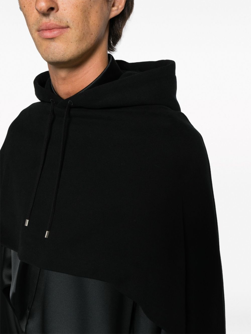 asymmetric cotton cape - 5