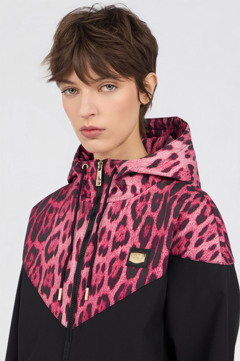 Hooded Bomber Jacket in Leopard Print 5