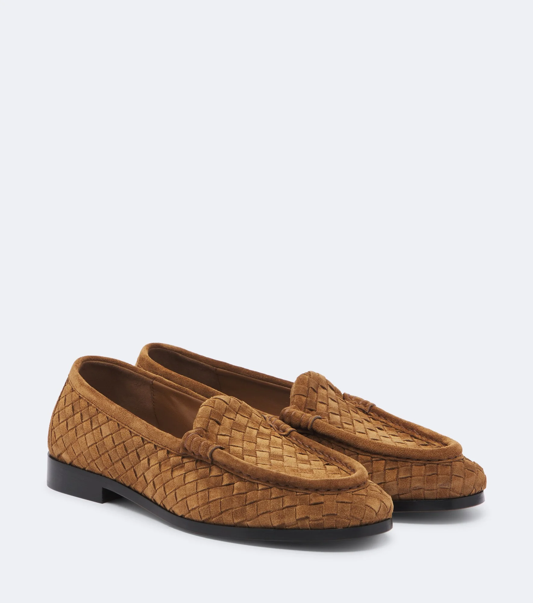 Silenzio Intrecciato suede loafers - 1