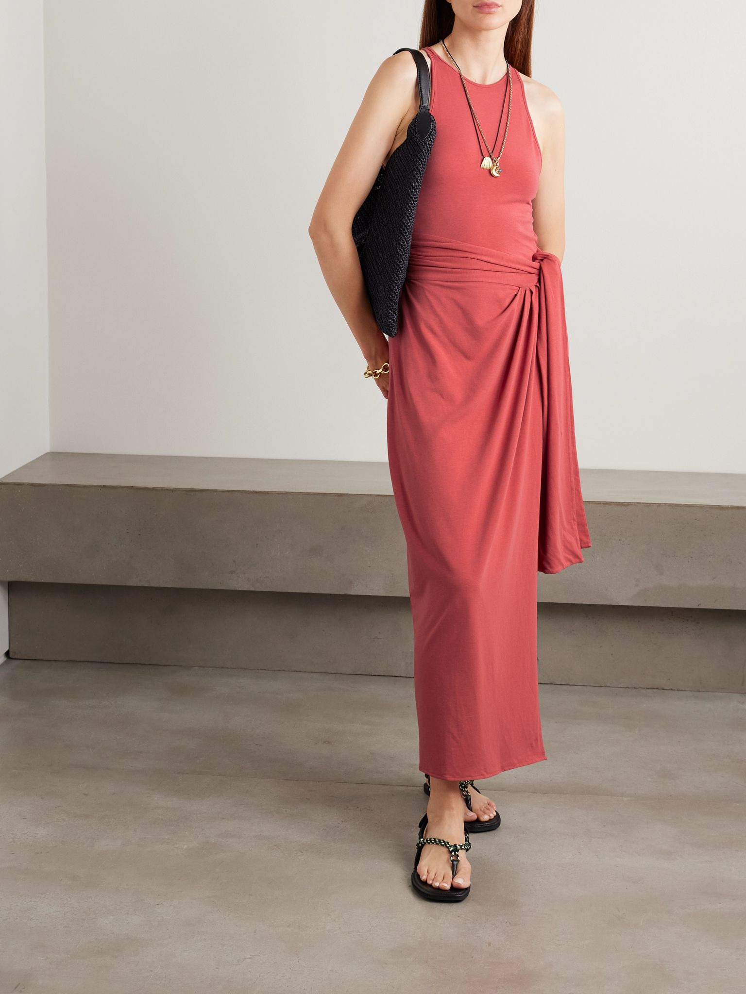 Stretch-jersey midi dress Pink - 2