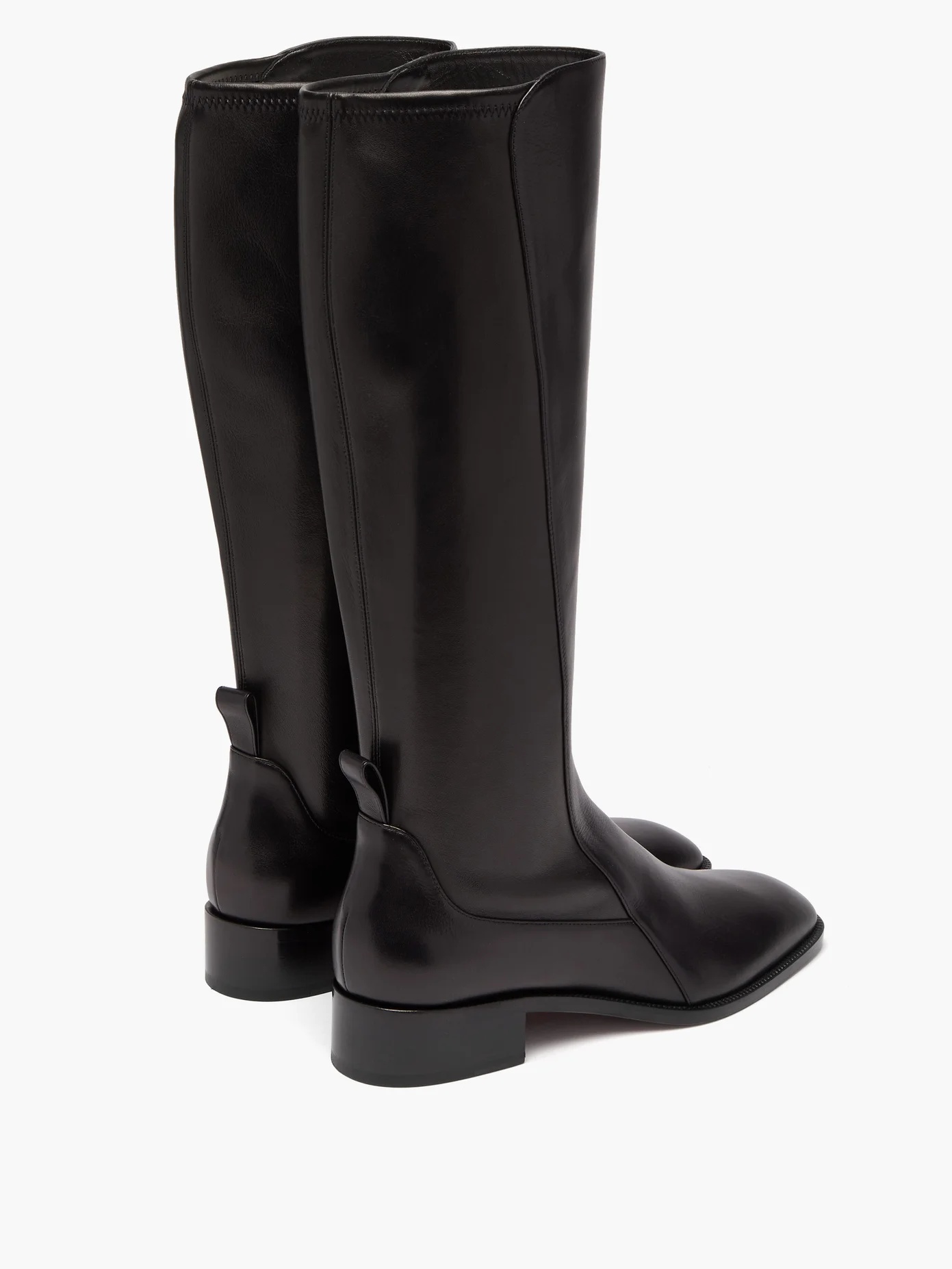 Tagastretch leather knee-high boots - 4